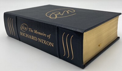 Richard Nixon Memoirs Easton Press SIGNED 1988 Leather-image