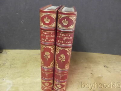Beaux & Belles of England: Lord Chesterfield by W.Ernst-2 Vols-LEATHER-Ca 1900-image