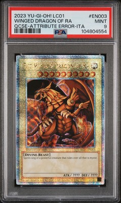 The Winged Dragon Of Ra QCSR. Attribute Error - Italian. PSA 9.-image