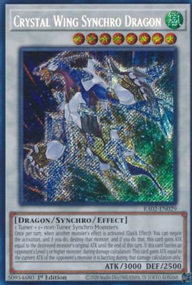 1X NM Crystal Wing Synchro Dragon - RA02-EN029 - Secret Rare 1st Edition-image