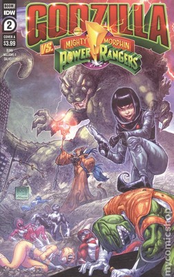 Godzilla vs. Mighty Morphin Power Rangers #2A Williams II FN 2022 Stock Image-image