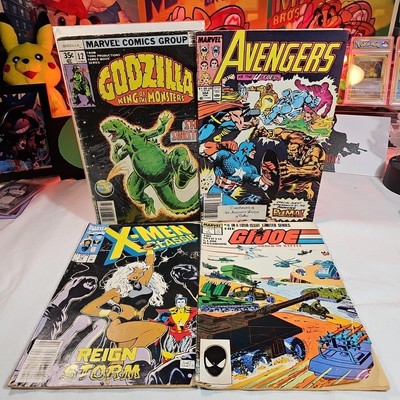 Lot of 4 Marvel Comics Godzilla #12, Avengers #304, X-Men #74, G.I. Joe #4-image