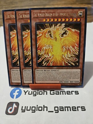 Yu-Gi-Oh The Winged Dragon Of Ra Immortal Phoenix X3 MZTM 1st Edition Rare LP-image