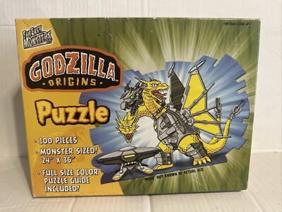 FAR EAST MONSTERS GODZILLA ORIGINS MECHA KING GHIDORAH 100 PIECE PUZZLE - New-image