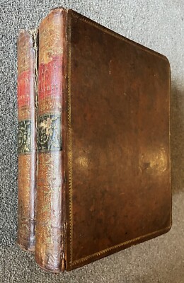 1777 Works of Flavius Josephus 2 Vols London Fielding Copperplate Views G+-image