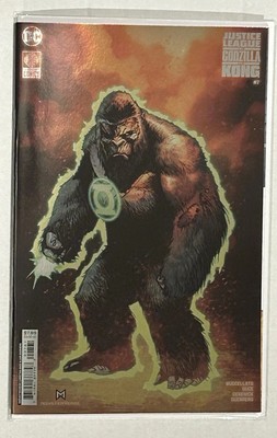 Justice League Vs. Godzilla Vs. Kong #7 Christian Duce Foil Variant Shiny!! New!-image