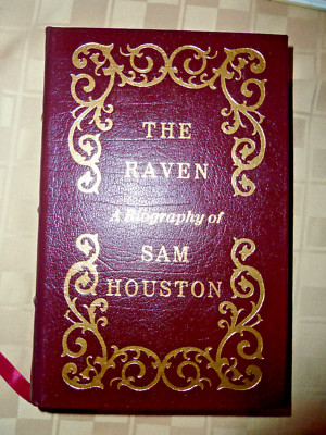 THE RAVEN A BIOGRAPHY OF SAM HOUSTON by Marquis James 1988 Leather Easton Press-image