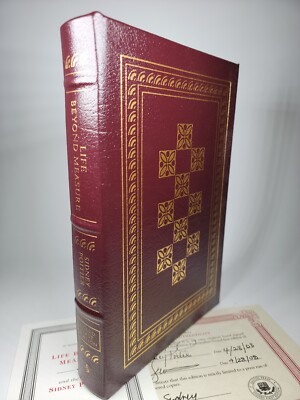 SIGNED Easton Press LIFE BEYOND MEASURE Sidney Poitier #598/1175 FIRST EDITION-image
