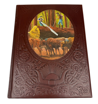 The Loggers Time Life Books The Old West Vintage Faux Leather Hardcover 1976-image