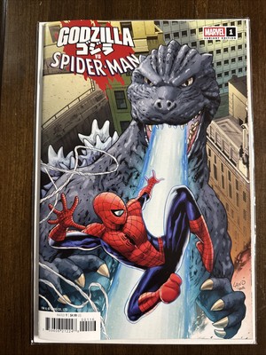 GODZILLA VS SPIDER-MAN #1 MARVEL COMICS 2025  1:25 INCENTIVE GREG LAND VARIANT-image