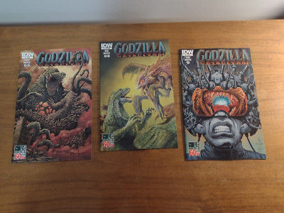 GODZILLA CATACLYSM # 2 # 3 SUB VARIANT & # 4 IDW COMICS 2014-image