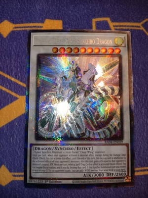 1x Crysral Clear Wing Synchro Dragon First Edition Collector Rare RA04-EN059 NM-image