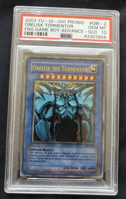 2003 YU-GI-OH! OBELISK THE TORMENTOR GBI-002 (EGP GOD CARD) PSA 10 GEM MINT-image