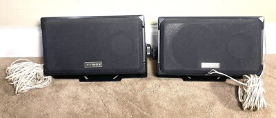 Vintage Pair Of Fisher STE-617 Speakers With Brackets.-image