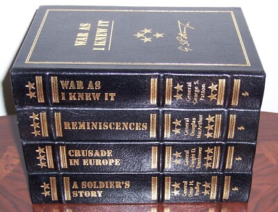 Easton Press MEMOIRS OF WORLD WAR II GENERALS 4 vols Eisenhower MacArthur Patton-image