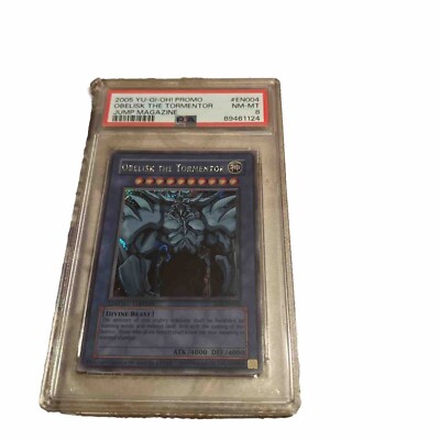 2005 Yugioh Obelisk the Tormentor JMP-EN004 Secret Rare Promo PSA 8 Vintage-image