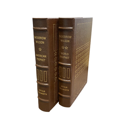 Woodrow Wilson American World Prophet Vol 1+2 Walworth 1978 Easton Press Leather-image