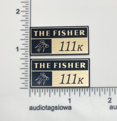 The Fisher 111k Custom Made Speaker Badges Aluminum Pair-image