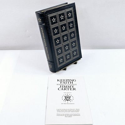 Easton Press Keeping Faith Signed Jimmy Carter Autobiography Book 1982 Hardcover-image