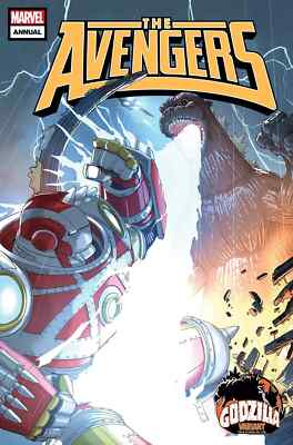 AVENGERS ANNUAL #1 PETE WOODS GODZILLA VARIANT-image