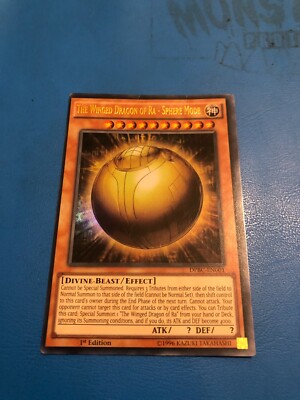 YUGIOH Ultra Rare The Winged Dragon Of Ra - Sphere Mode DPBC-EN001 1st Ed PLAYED-image