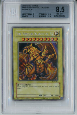 YUGIOH GBI-003 THE WINGED DRAGON OF RA SECRET RARE BGS 8.5 NM-MT #0013798689-image