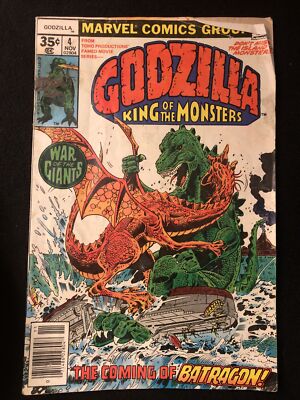 GODZILLA 4 2.0 MARVEL 1977 SOME SUBSTANCE ON COVER1ST DOCTOR DEMONICUS  XZ-image