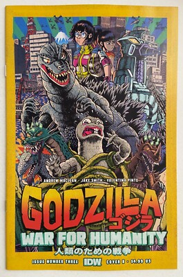 GODZILLA WAR FOR HUMANITY #3 Smith B VARIANT MacLean IDW 2023 NM 1st print-image