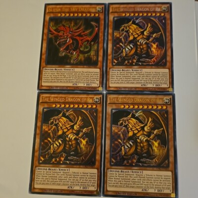 Yugioh - 3x The Winged Dragon of Ra - LDK2-ENS03 - 1x Slifer LDK2 -image