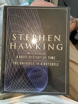 A Brief History of Time Illustrated Stephen Hawking  Leatherbound Sealed-image