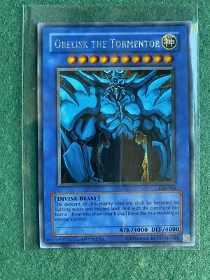 Yugioh 2003 Gameboy Advance Secret Rare Obelisk the Tormentor GBI-002 LP/ NM-image