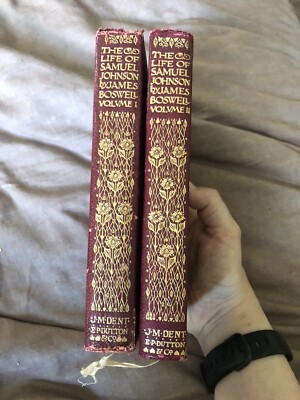 The Life of Samuel Johnson Volumes 1 And 2 James Boswell Small Leather Binding-image
