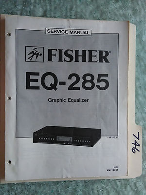 Fisher EQ-285 service manual original repair book stereo graphic equalizer eq-image