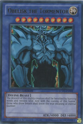 Yugioh Obelisk The Tormentor LC01-EN001  Ultra Rare Limited Edition NM-image