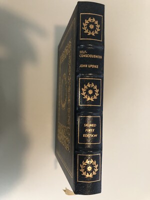 SELF CONSCIOUSNESS, BY JOHN UPDIKE, EASTON PRESS, SIGNED 1ST ED.-image