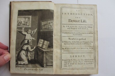 St. Francis de Sales. Introduction to a Devout Life. 1701, leather-bound-image