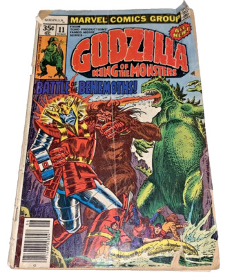 Godzilla #11 Marvel Comics Bronze Age Damaged Acceptable Rare HTF-image