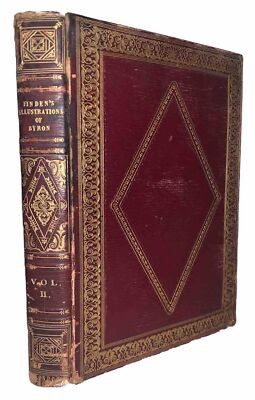 FORE EDGE PAINTING, 1833, ILLUSTRATIONS OF THE LIFE AND WORKS OF LORD BYRON-image