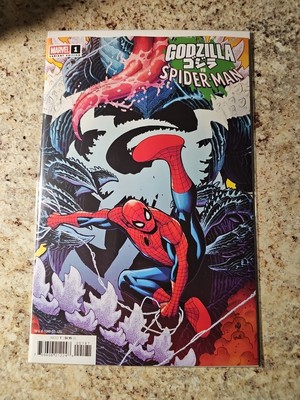 Godzilla Vs Spider-Man #1 Bradshaw Venomized Godzilla Cover BAGED AND BOARDED -image