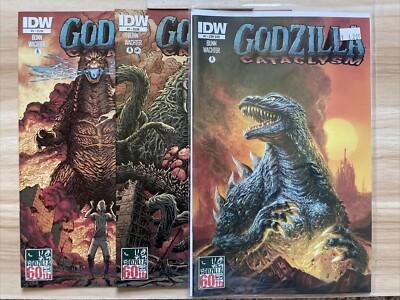 IDW Comic Books GODZILLA CATACLYSM #1 2 3, 1-3, 60th Anniversary-image