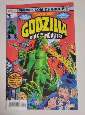 GODZILLA #1 08/2024 VF+ FACSIMILE REPRINT EDITION MARVEL COMICS-image