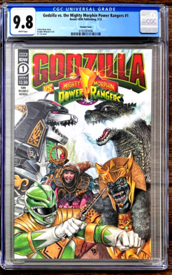 GODZILLA vs. MIGHTY MORPHIN POWER RANGERS #1 NM/MINT CGC 9.8 EJ Su Variant comic-image