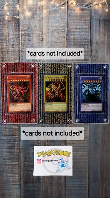 X3 Yugioh Prismatic Hyrogliphics Egyptian Gods Case Slabs - Ra, Slifer, Obelisk-image