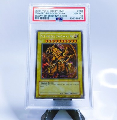 PSA 10 - The Winged Dragon Of Ra DOD-001 Prismatic Secret Rare Xbox Promo YuGiOh-image