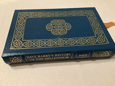 SIGNED FIRST EDITION Easton Press DAVE BARRY History OF The MILLENNIUM Leather-image