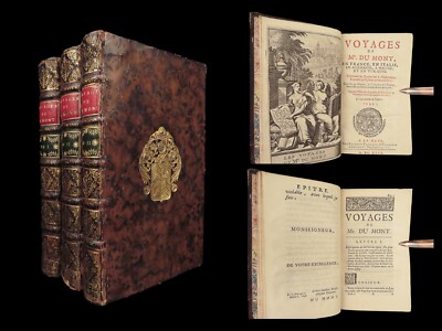 1699 Jean Dumont VOYAGES in France Italy Germany ROME Malta Turkey Ottoman 3v-image