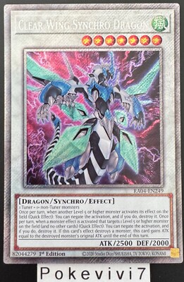 YU-GI-OH! Card CLEAR WING SYNCHRO DRAGON RA04-EN249 PSR NEW-image