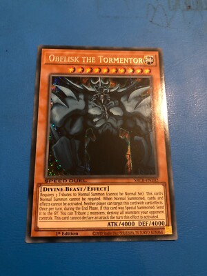 YUGIOH Secret Rare The Obelisk The Tormentor SBCB-EN202 1st Edition-image
