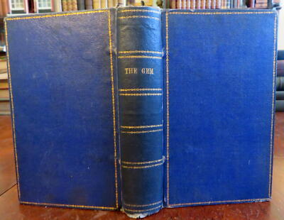 The Gem Literary Annual 1829 Leather Gift Book Poetry w/ 16 engraved plates-image