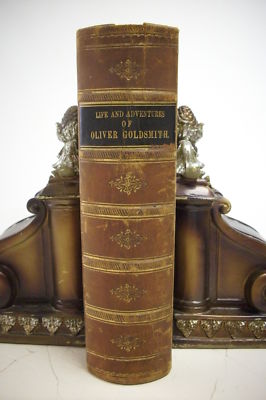 1848 LIFE AND ADVENTURES OF OLIVER GOLDSMITH * Leather *Irish Novelist*Poet-image